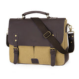 Retro Computer Briefcase Handbag Diagonal Casual Shoulder Bag With Lid